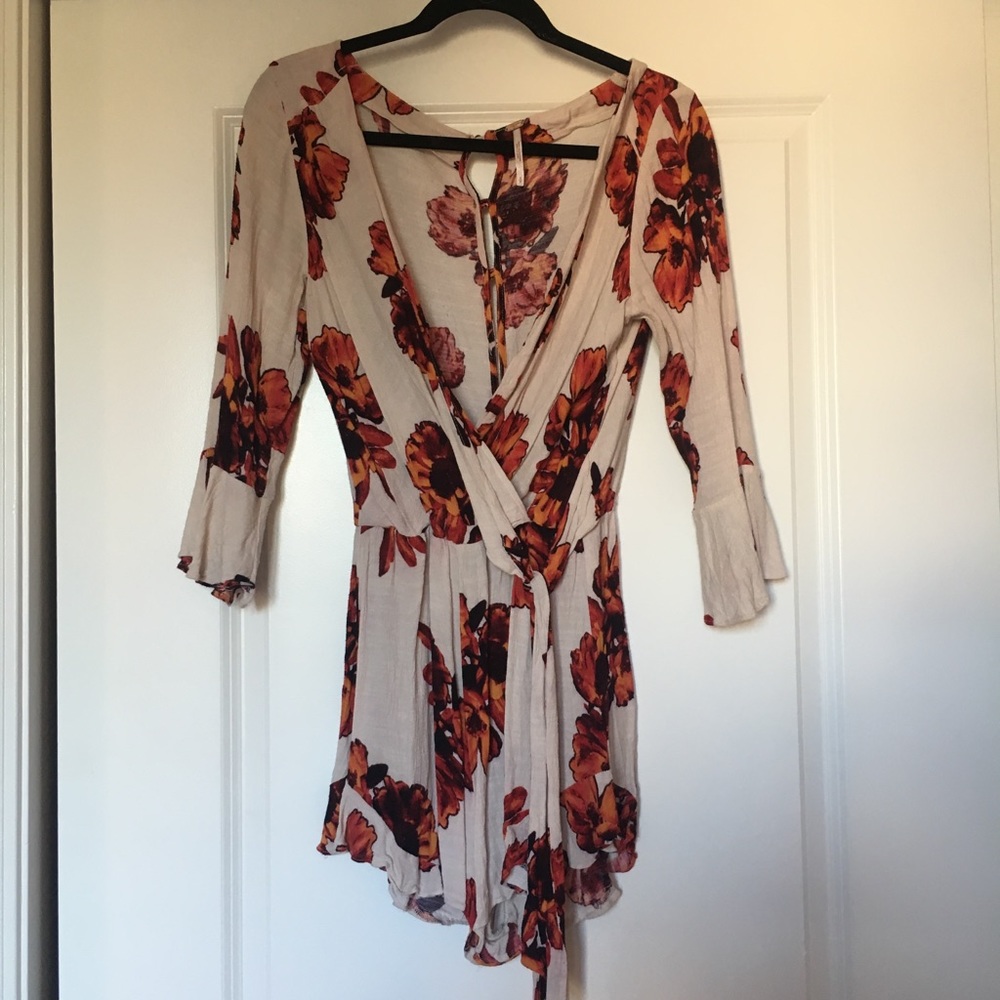 Free People All The Right Ruffles floral romper
